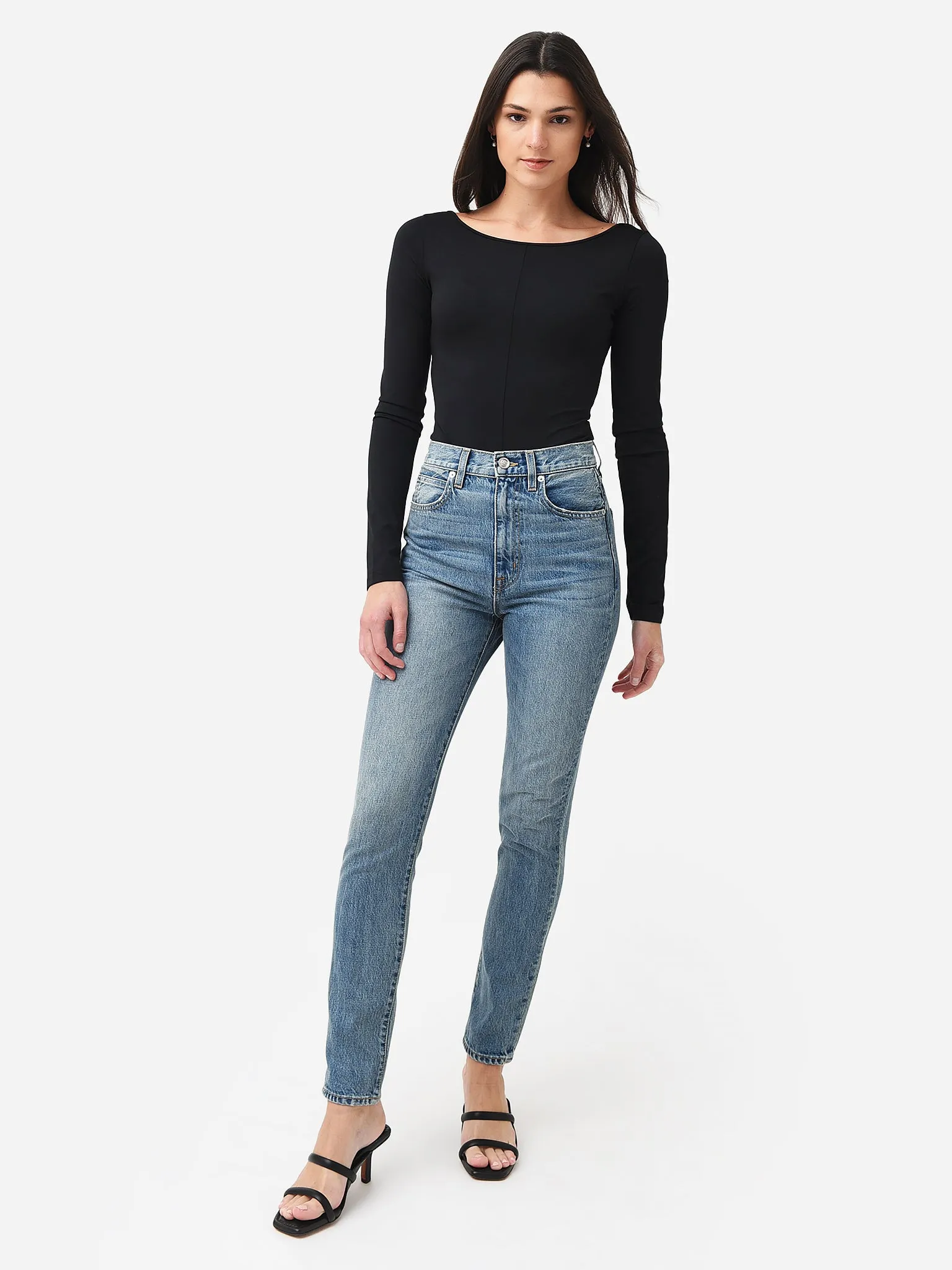 Agolde Women's Stevie Open Neck Bodysuit