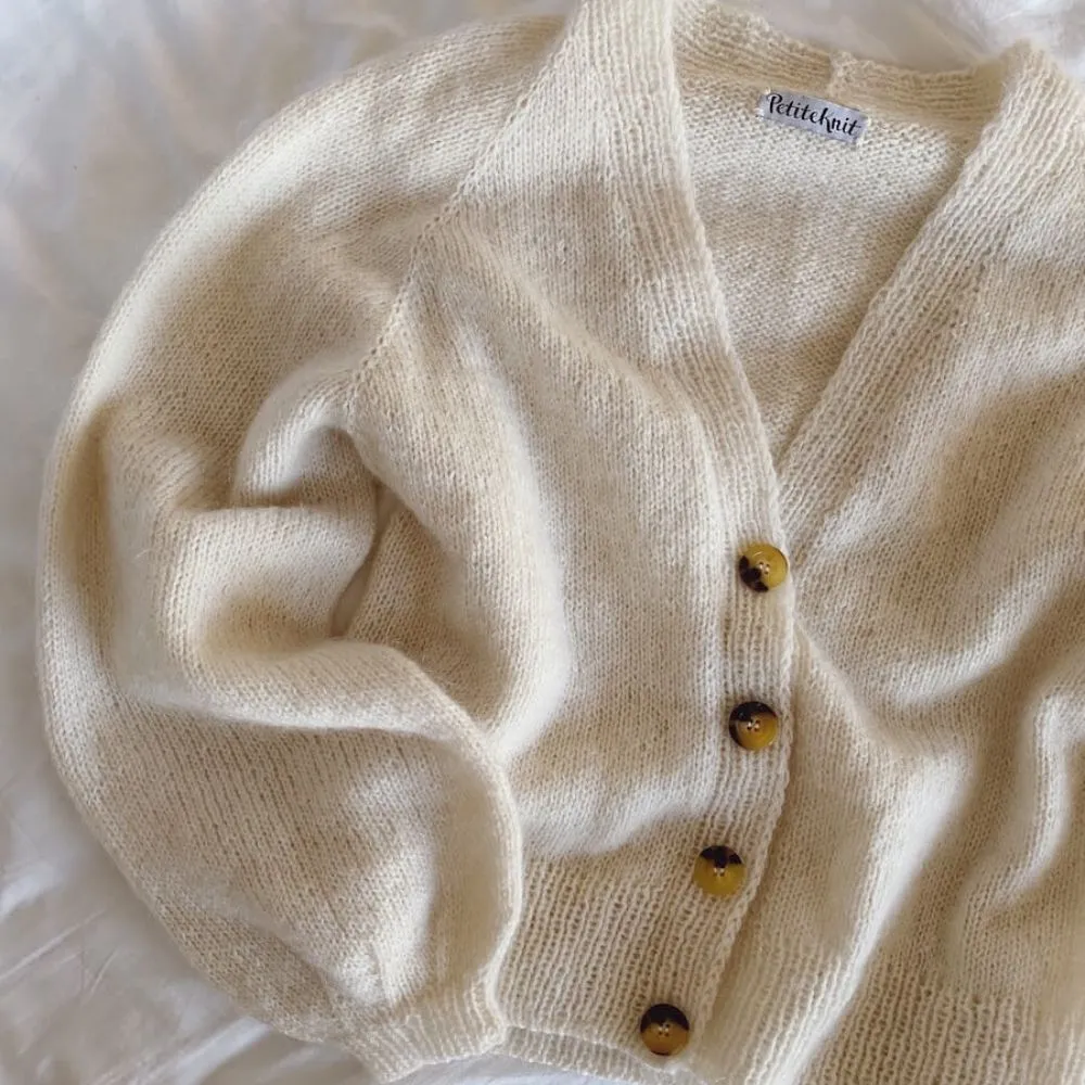 Balloon Cardigan Knitting Pattern - PetiteKnit