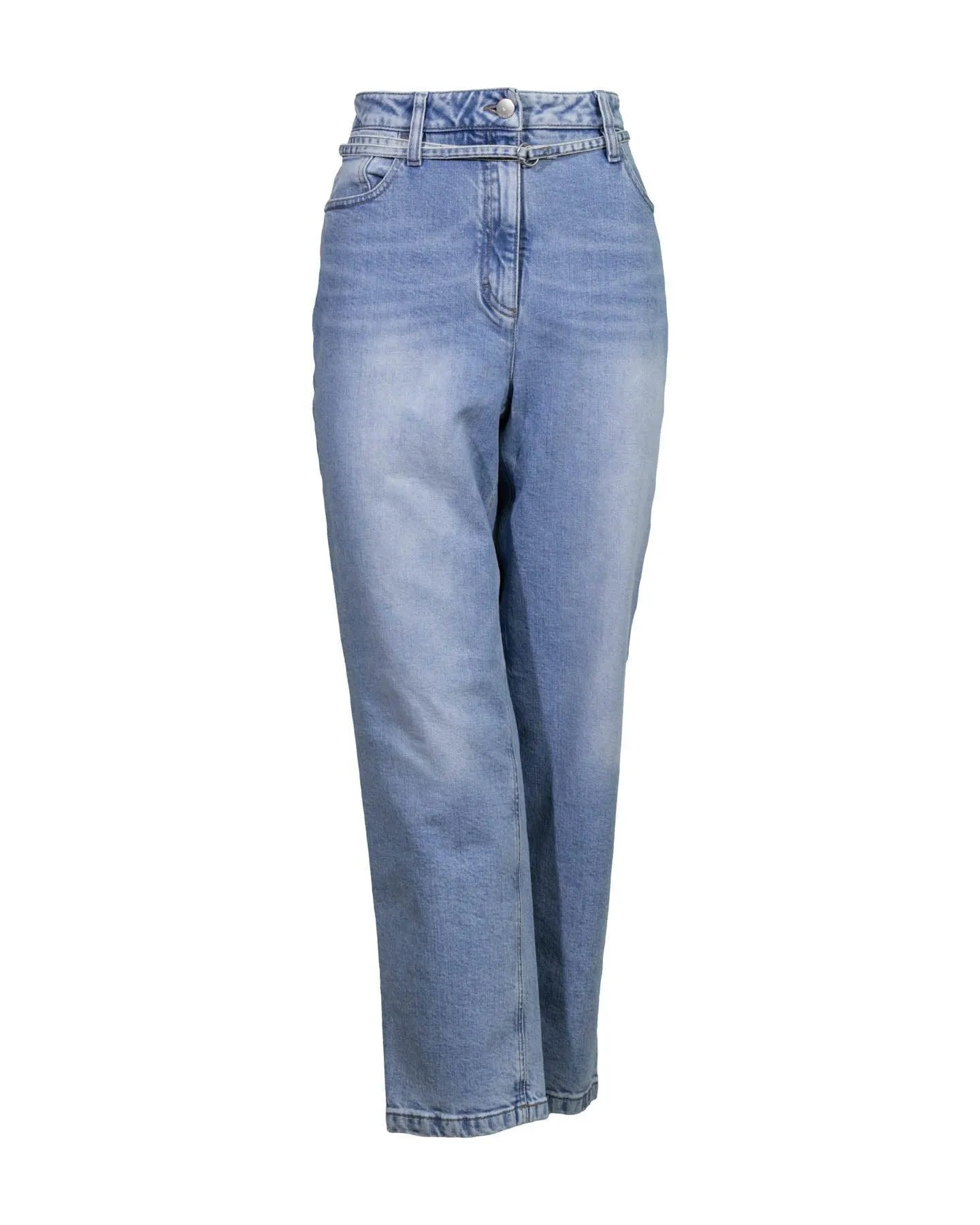 Luisa Cerano Tapered Light Wash Denim Jeans