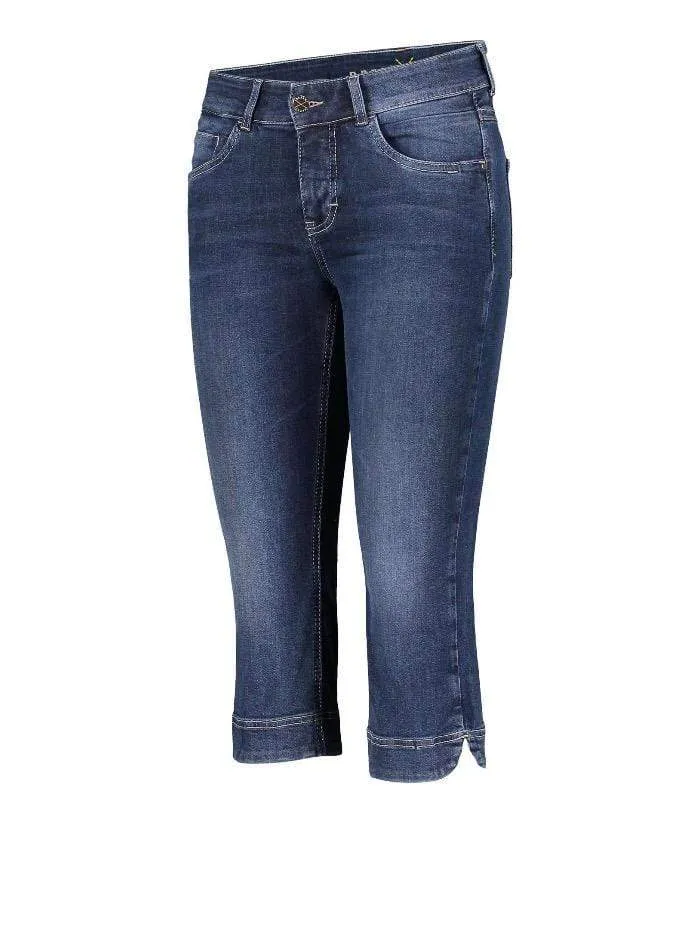 Mac Dream M Capri Cropped Jeans 5469 0355 D853 Dark Used Denim