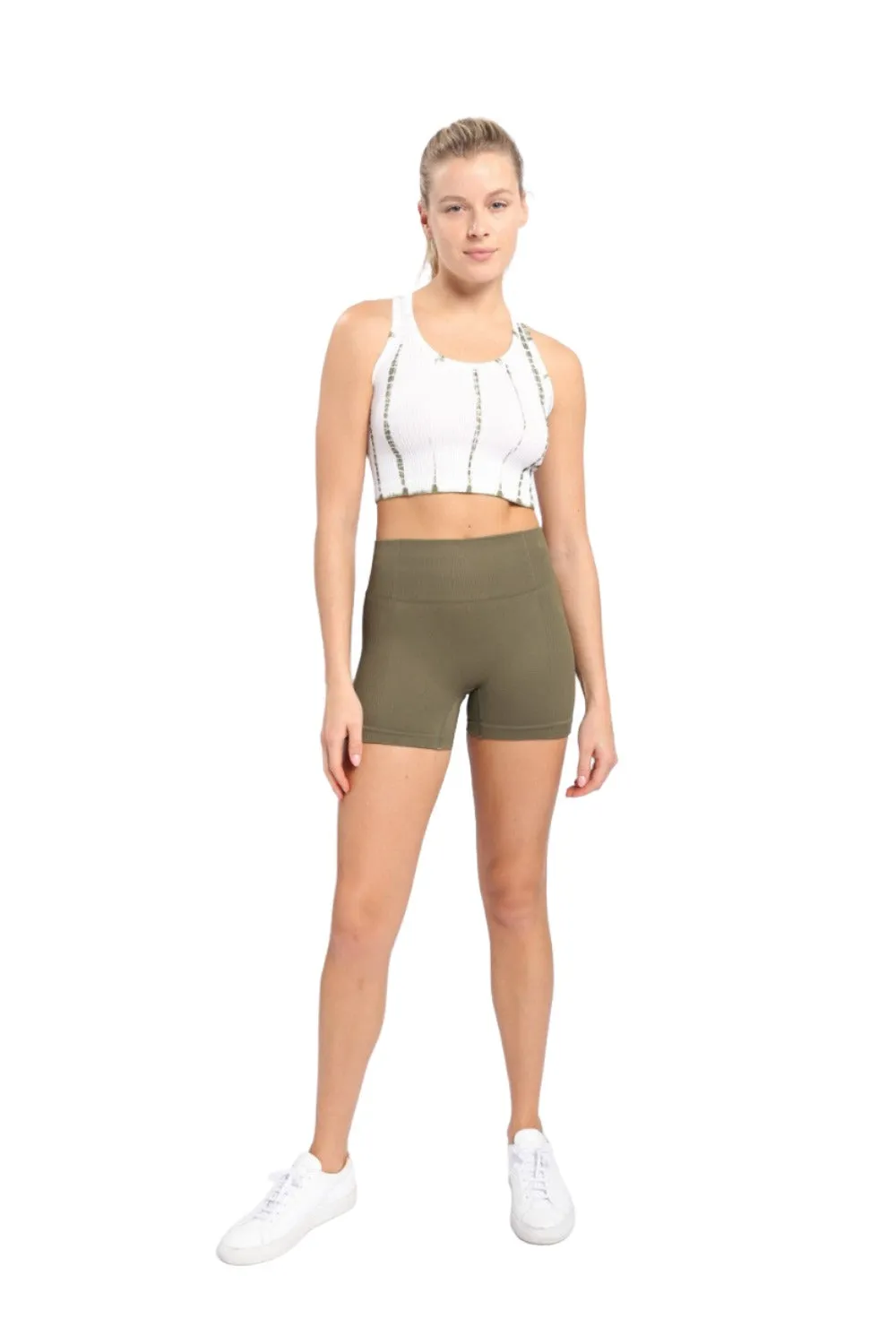 Mono B  Tie-Dye Seamless Ribbed Racer Back Bra AT2997