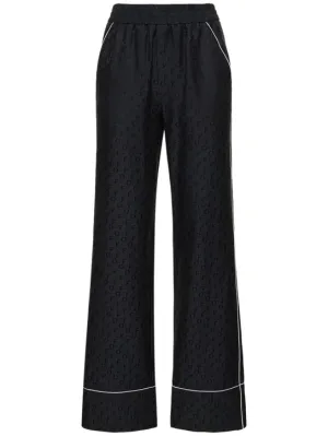 Off-White   Silk blend jacquard pajama pants 