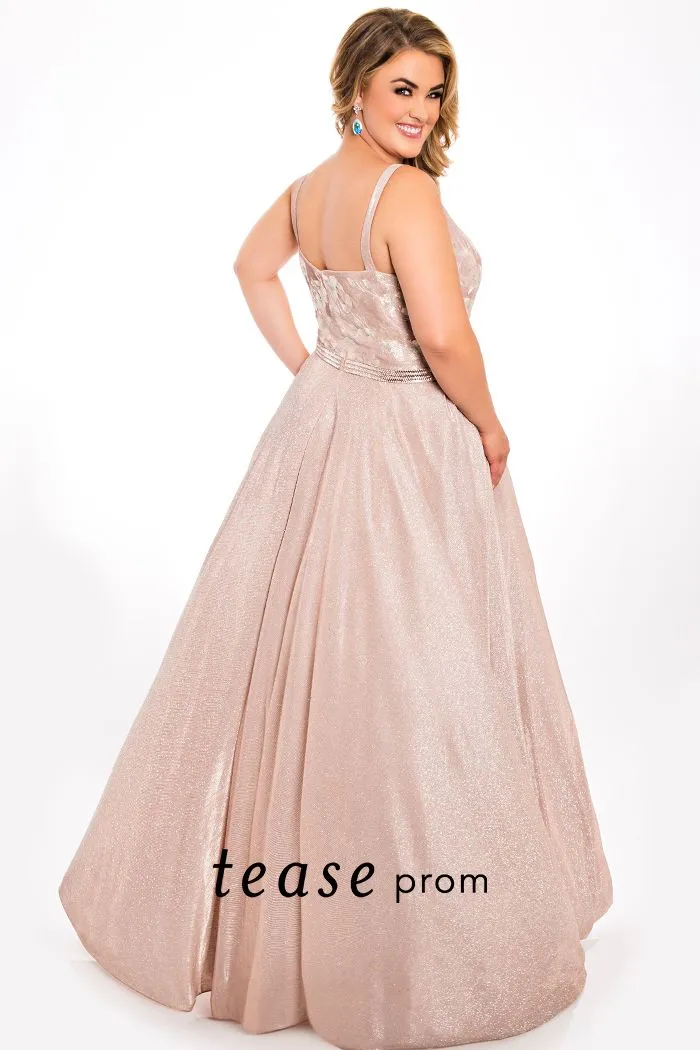 Tease Prom 2007 Size 16 straight embroidered neckline a line prom dress evening gown