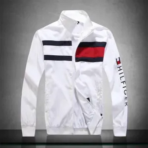 Tommy Hilfiger Split Red And White Design White Jacket Tracksuit